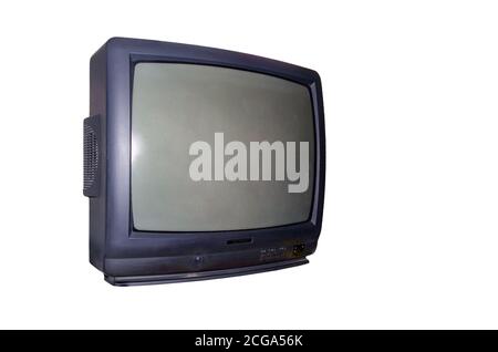Isolé de la télévision à l'ancienne avec clipping path Banque D'Images
