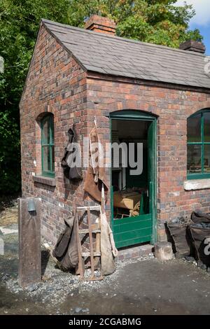 Bureau de la mine de charbon et pont-bascule, musée Black Country Living, Dudley, Royaume-Uni Banque D'Images