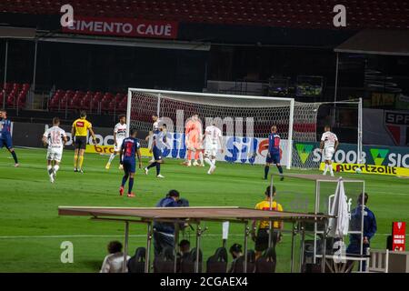 Sao Paulo, Sao Paulo, Brésil. 9 septembre 2020. (SPO) lot de soccer entre Sao Paulo et Red Bull 9 septembre 2020, Sao Paulo, Brésil: Match de football entre Sao Paulo et Red Bull Bragantino valable pour le 9e tour de la ligue brésilienne de première division au stade Morumbi.Credit: Leco Viana /Thenews2. Crédit: Leco Viana/TheNEWS2/ZUMA Wire/Alay Live News Banque D'Images