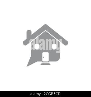 accueil parler drôle design logo vecteur Illustration de Vecteur