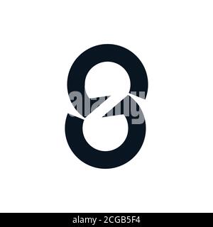 lettre s loop géométrique ligne logo vecteur Illustration de Vecteur
