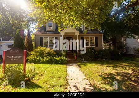 Chestertown, MD, Etats-Unis 08/30/2020: Vue sur une maison historique appartenant à l'université de Washington, une université d'arts libéraux et de sciences située à Chestertown. Hou Banque D'Images