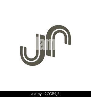 lettre jr stripes géométrique ligne logo vecteur Illustration de Vecteur