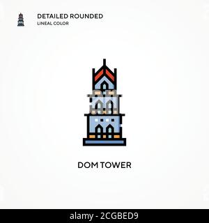 Icône de vecteur de tour Dom. Concepts modernes d'illustration vectorielle. Facile à modifier et à personnaliser. Illustration de Vecteur
