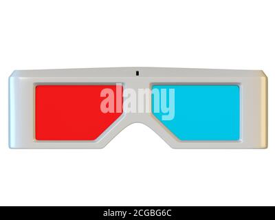 Les lunettes 3D isolé sur fond blanc Banque D'Images