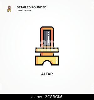 Icône vecteur autel. Concepts modernes d'illustration vectorielle. Facile à modifier et à personnaliser. Illustration de Vecteur
