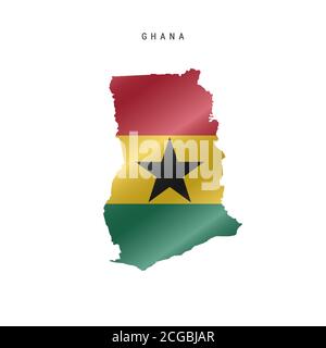 Carte du drapeau du Ghana. Illustration vectorielle Illustration de Vecteur