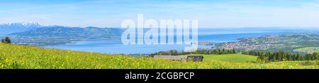 Vue impressionnante sur le lac de Constance et la vallée du Rhin Banque D'Images