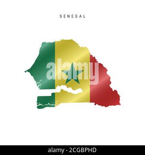 Carte du drapeau du Sénégal. Illustration vectorielle Illustration de Vecteur