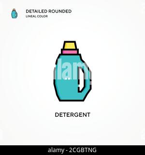 Icône de vecteur de détergent. Concepts modernes d'illustration vectorielle. Facile à modifier et à personnaliser. Illustration de Vecteur
