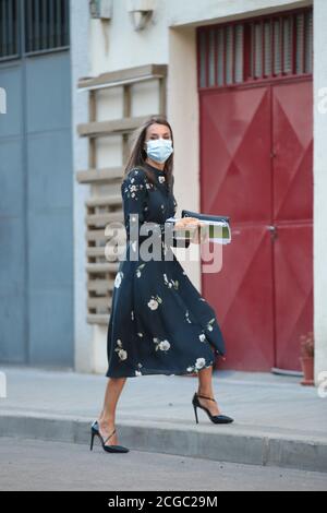 Madrid, Espagne. 10 septembre 2020. Madrid, Espagne; 09/09/2020.- la Reine Letizia assiste à la réunion de travail de l'Association espagnole contre le cancer (AECC) à Madrid Credit: Juan Carlos Rojas/Picture Alliance | usage Worldwide/dpa/Alay Live News Banque D'Images