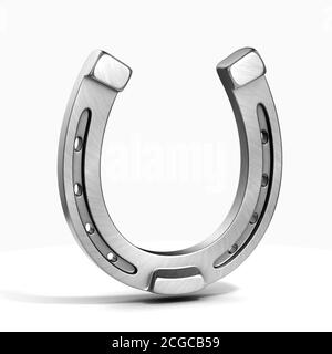 illustration 3d horseshoe sur fond blanc Banque D'Images