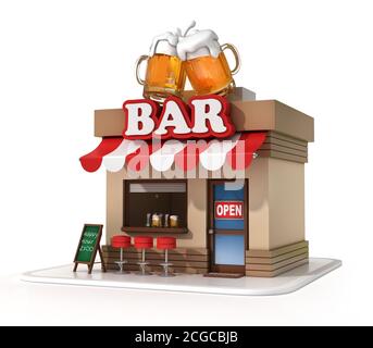 Barre mini stocker le rendu 3d Banque D'Images