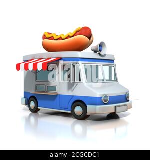 minibus hot dog Banque D'Images