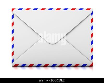 Envelope isolé sur fond blanc Banque D'Images