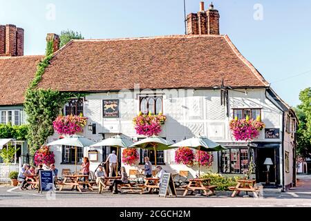 Il Fox Inn à Finchingfield, Essex Banque D'Images