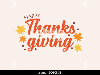 Happy Thanksgiving Day typographie design vectoriel . Illustration vectorielle pour les cartes de vœux Illustration de Vecteur