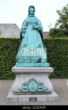La statue de la reine Caroline Amalie du Dowager dans le jardin des rois à Château de Rosenborg Banque D'Images