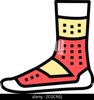 sport chaussette couleur icône vecteur illustration isolée Illustration de Vecteur