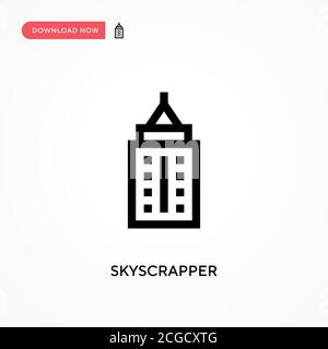 Icône de vecteur simple Skyscraper. Illustration moderne et simple à vecteur plat pour site Web ou application mobile Illustration de Vecteur