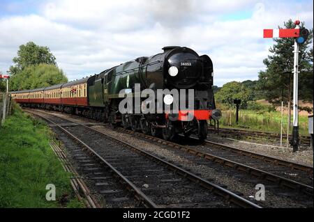 Le parc sid Keith arrive à Arley avec une ville de Bridgnorth - Kidderminster. Banque D'Images