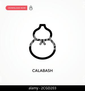 Icône de vecteur simple Calabash. Illustration moderne et simple à vecteur plat pour site Web ou application mobile Illustration de Vecteur