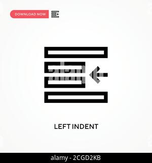 Icône de vecteur simple de retrait à gauche. Illustration moderne et simple à vecteur plat pour site Web ou application mobile Illustration de Vecteur