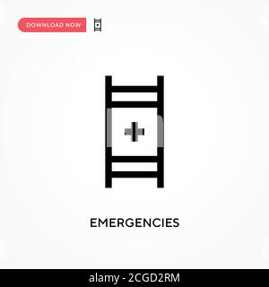 Icône de vecteur simple d'urgence. Illustration moderne et simple à vecteur plat pour site Web ou application mobile Illustration de Vecteur