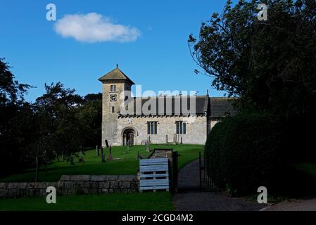 Église Jean-Baptiste dans le village de Healaugh, dans le North Yorkshire, Angleterre Banque D'Images