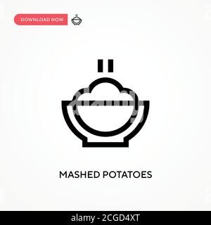 Purée de pommes de terre simple vecteur icône. Illustration moderne et simple à vecteur plat pour site Web ou application mobile Illustration de Vecteur