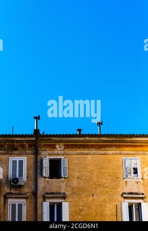 Piran, Slovénie, pièces anciennes et colorées de la maison Banque D'Images