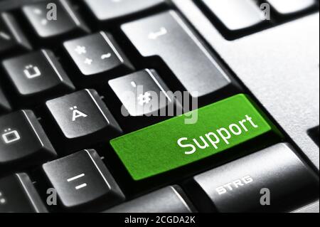 Support , bouton du clavier Banque D'Images
