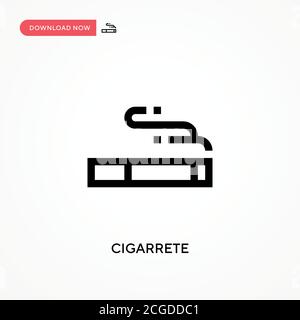 Icône de vecteur simple Cigarrete. Illustration moderne et simple à vecteur plat pour site Web ou application mobile Illustration de Vecteur