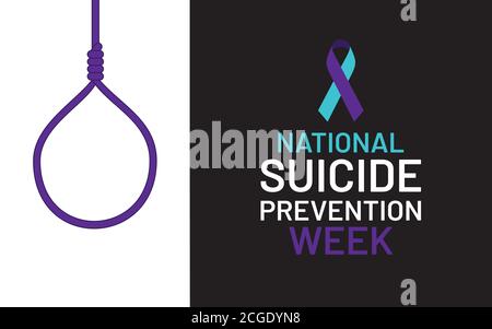 illustration vectorielle semaine mondiale de prévention du suicide conception d'affiche Illustration de Vecteur