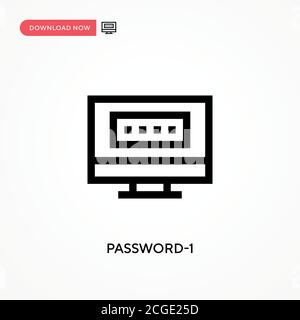 Icône de vecteur simple Password-1. Illustration moderne et simple à vecteur plat pour site Web ou application mobile Illustration de Vecteur