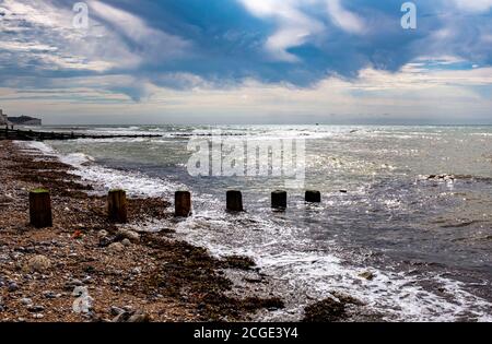 Cuckmere Haven et Seven Sisters Cliffs dans East Sussex South Paysage de la côte Banque D'Images