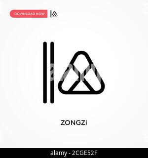 Icône de vecteur simple zongzi. Illustration moderne et simple à vecteur plat pour site Web ou application mobile Illustration de Vecteur