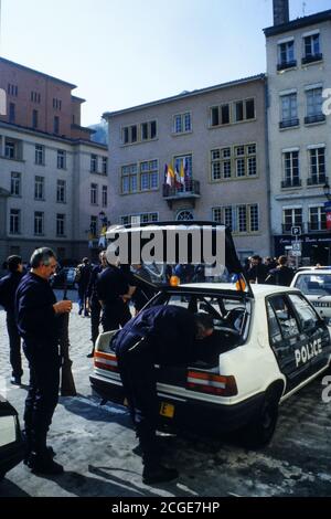 Visite du Pape Jean-Paul II à Lyon, en 1986, en France Banque D'Images