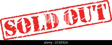 VENDU en caoutchouc rouge timbre vecteur illustration isolé fond blanc Illustration de Vecteur