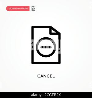 Annuler l'icône de vecteur simple. Illustration moderne et simple à vecteur plat pour site Web ou application mobile Illustration de Vecteur