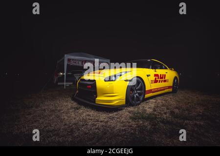 NISSAN GTR R35 DHL Banque D'Images