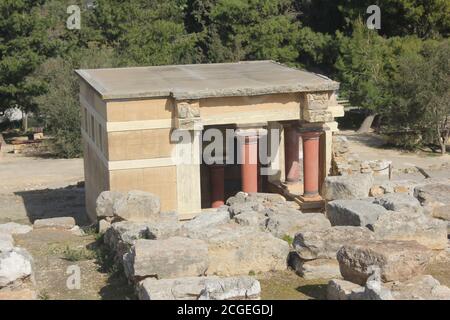 Le site archéologique de Knossos avec le palais minoen en Crète, Grèce Banque D'Images