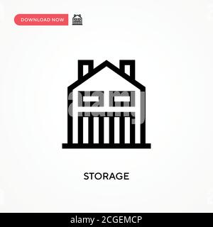 Icône de vecteur simple de stockage. Illustration moderne et simple à vecteur plat pour site Web ou application mobile Illustration de Vecteur