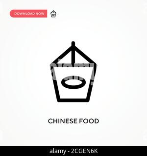 Icône de vecteur simple de nourriture chinoise. Illustration moderne et simple à vecteur plat pour site Web ou application mobile Illustration de Vecteur