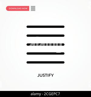 Icône de vecteur simple justifié. Illustration moderne et simple à vecteur plat pour site Web ou application mobile Illustration de Vecteur