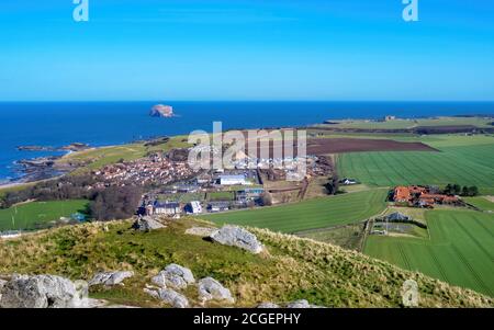 Côte est de Lothian de North Berwick Law, East Lothian, Écosse, Royaume-Uni. Banque D'Images