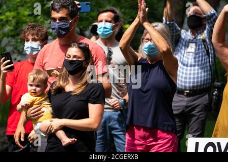 LANCASTER, PA, États-Unis - 07 septembre 2020 - le candidat démocrate à la présidence des États-Unis Joe Biden rencontre des partisans syndicaux à Lancaster, en Pennsylvanie, Banque D'Images