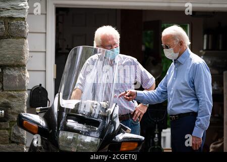 LANCASTER, PA, États-Unis - 07 septembre 2020 - le candidat démocrate à la présidence des États-Unis Joe Biden rencontre des partisans syndicaux à Lancaster, en Pennsylvanie, Banque D'Images