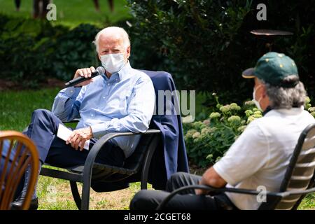 LANCASTER, PA, États-Unis - 07 septembre 2020 - le candidat démocrate à la présidence des États-Unis Joe Biden rencontre des partisans syndicaux à Lancaster, en Pennsylvanie, Banque D'Images