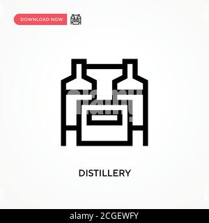 Icône de vecteur simple de distillerie. Illustration moderne et simple à vecteur plat pour site Web ou application mobile Illustration de Vecteur